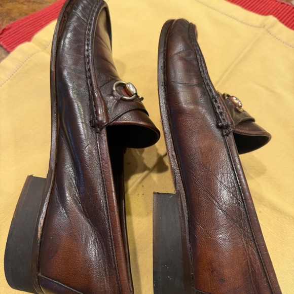 GUCCI MEN'S VINTAGE BROWN LEATHER HORSEBIT LOAFERS SIZE 10.5 - Picture 5 of 7